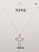 CN4319 Cross Pendant Necklace - MiMi Wholesale