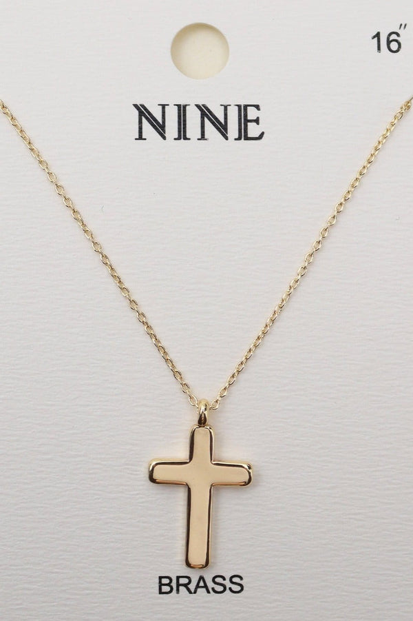 CN4319 Cross Pendant Necklace - MiMi Wholesale