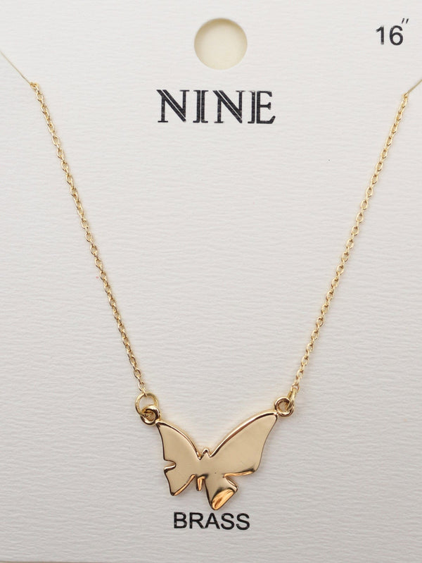 CN4321 Butterfly Pendant Necklace - MiMi Wholesale