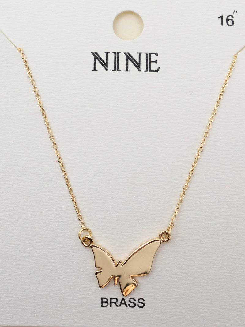 CN4321 Butterfly Pendant Necklace - MiMi Wholesale