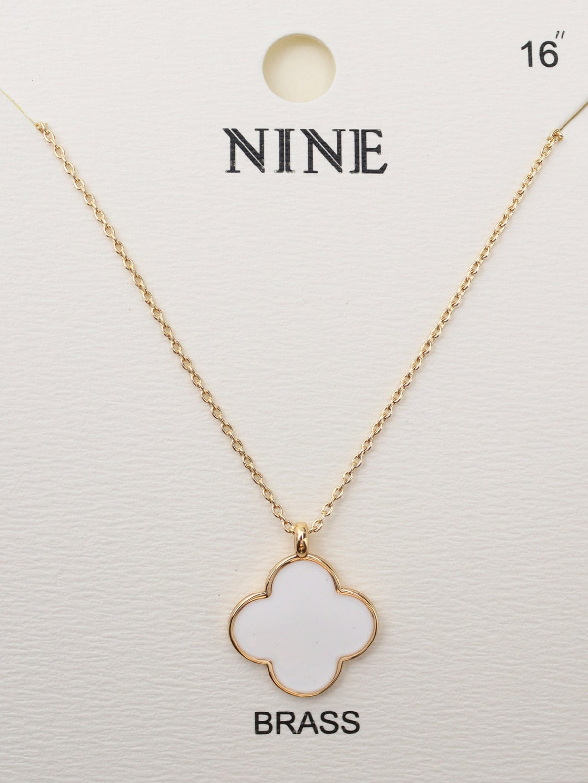 CN4322 Clover Pendant Necklace - MiMi Wholesale