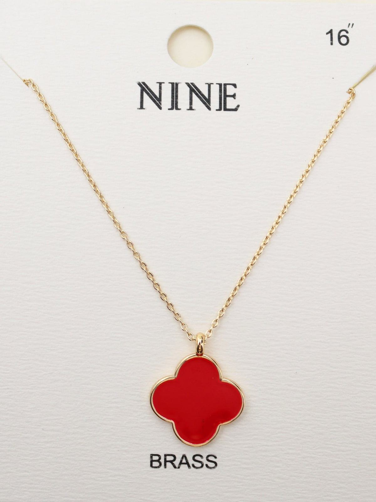 CN4322 Clover Pendant Necklace - MiMi Wholesale