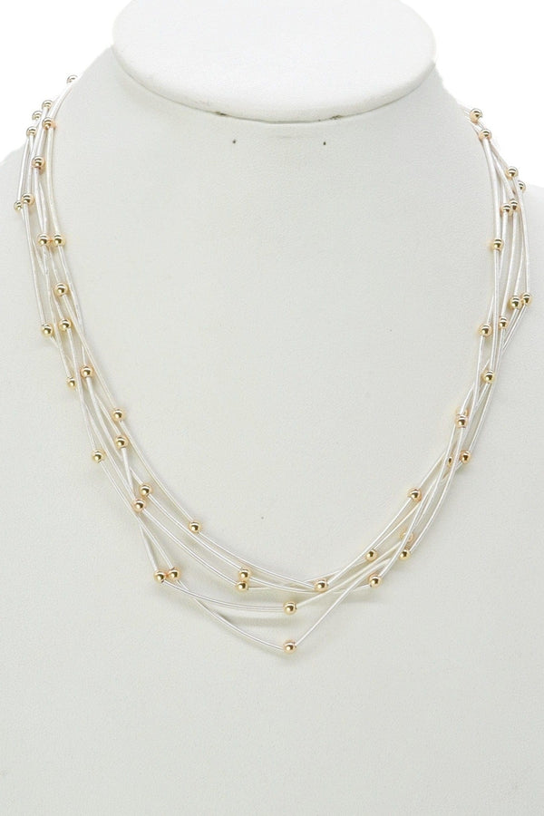 CN4324 Multi Strand CCB Necklace - MiMi Wholesale