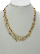 CN4325 Glass Bead Multi Strand Necklace - MiMi Wholesale