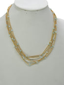 CN4325 Glass Bead Multi Strand Necklace - MiMi Wholesale