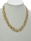CN4325 Glass Bead Multi Strand Necklace - MiMi Wholesale