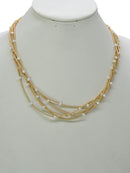 CN4325 Glass Bead Multi Strand Necklace - MiMi Wholesale