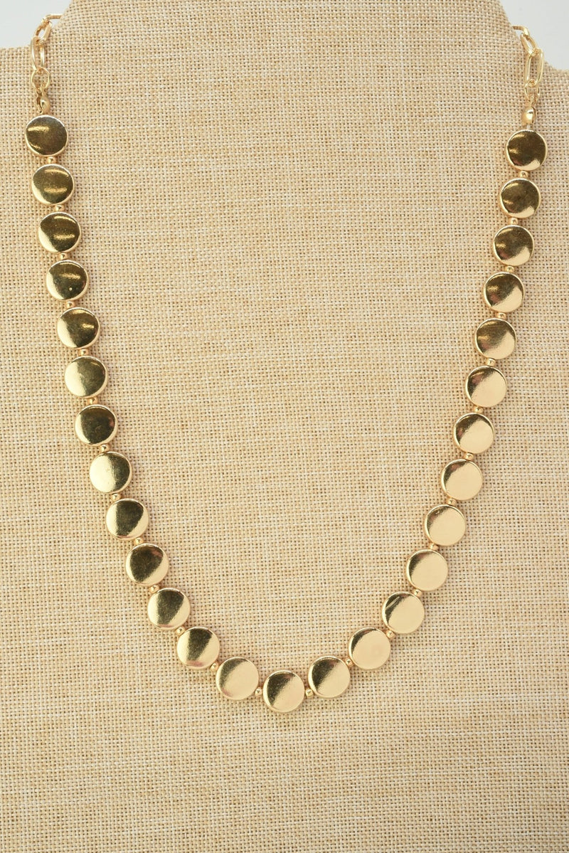 CN4353 18" Disc Necklace - MiMi Wholesale