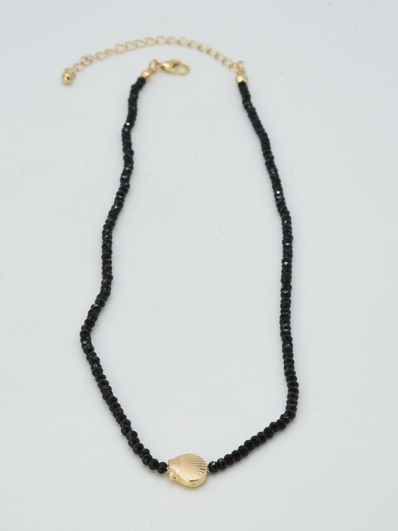 CN4372 Beaded Shell Pendant Necklace - MiMi Wholesale