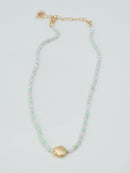 CN4372 Beaded Shell Pendant Necklace - MiMi Wholesale