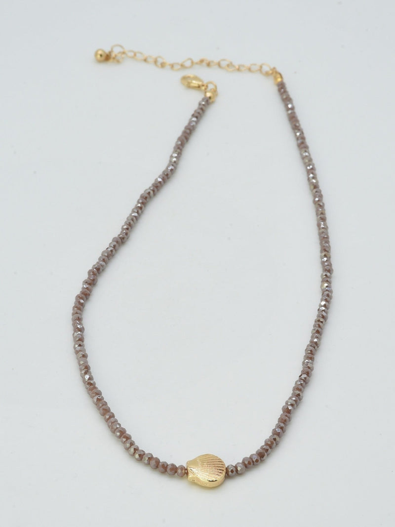 CN4372 Beaded Shell Pendant Necklace - MiMi Wholesale