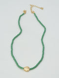 CN4372 Beaded Shell Pendant Necklace - MiMi Wholesale