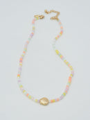 CN4372 Beaded Shell Pendant Necklace - MiMi Wholesale