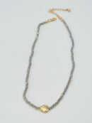 CN4372 Beaded Shell Pendant Necklace - MiMi Wholesale