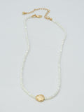 CN4372 Beaded Shell Pendant Necklace - MiMi Wholesale