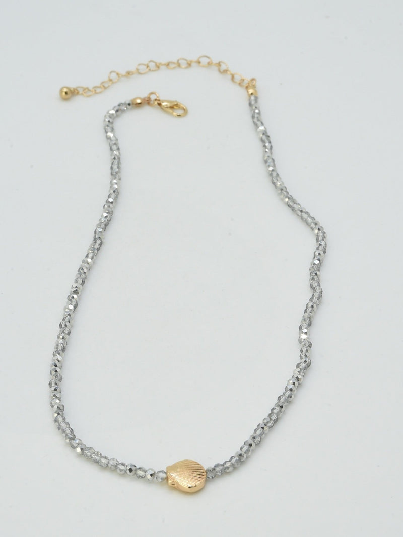 CN4372 Beaded Shell Pendant Necklace - MiMi Wholesale