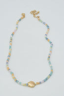 CN4372 Beaded Shell Pendant Necklace - MiMi Wholesale