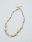 CN4380 Beaded Cross Pendants Necklace - MiMi Wholesale
