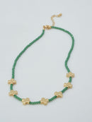 CN4380 Beaded Cross Pendants Necklace - MiMi Wholesale