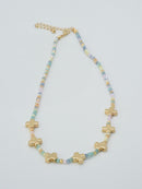 CN4380 Beaded Cross Pendants Necklace - MiMi Wholesale