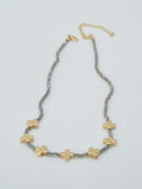 CN4380 Beaded Cross Pendants Necklace - MiMi Wholesale