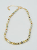 CN4386 CCB Bead Semi Precious Necklace - MiMi Wholesale