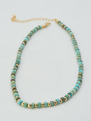 CN4386 CCB Bead Semi Precious Necklace - MiMi Wholesale