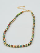 CN4386 CCB Bead Semi Precious Necklace - MiMi Wholesale