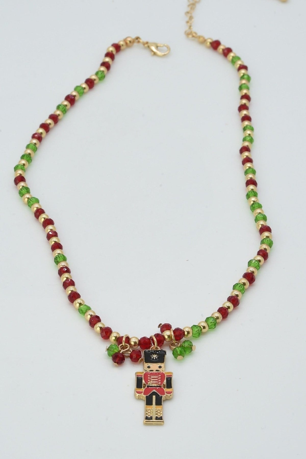 CN4387 Christmas Nutcracker Pendant Necklace - MiMi Wholesale