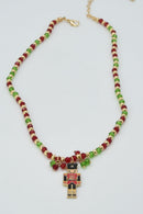 CN4387 Christmas Nutcracker Pendant Necklace - MiMi Wholesale