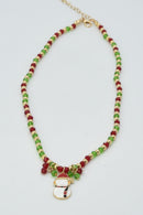 CN4390 Christmas Snowman Pendant Necklace - MiMi Wholesale