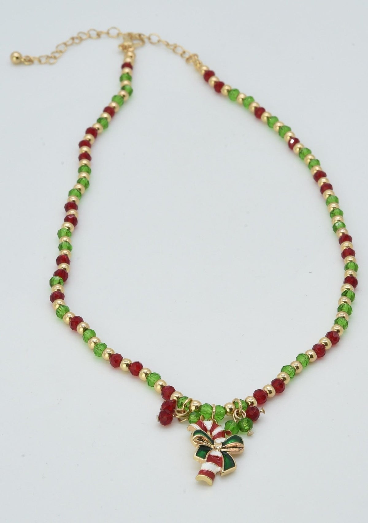 CN4393 Candy Cane Pendant Necklace - MiMi Wholesale
