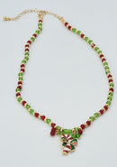 CN4393 Candy Cane Pendant Necklace - MiMi Wholesale