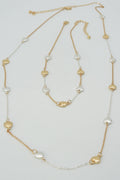 CN4396 Heart Station 2 Piece Long Necklace - MiMi Wholesale
