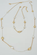 CN4396 Heart Station 2 Piece Long Necklace - MiMi Wholesale