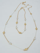 CN4398 Cross Station 2 Piece Long Necklace - MiMi Wholesale