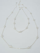 CN4398 Cross Station 2 Piece Long Necklace - MiMi Wholesale