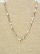 CN4406 Beaded Initial Necklace - MiMi Wholesale