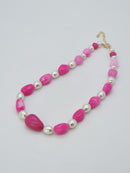 CN4410 Acrylic Pearl Bead Necklace - MiMi Wholesale