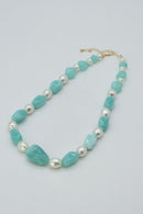 CN4410 Acrylic Pearl Bead Necklace - MiMi Wholesale