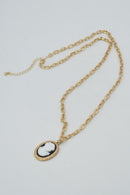 CN4420 Cameo Pendant Necklace - MiMi Wholesale