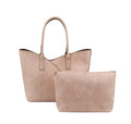 COL0012 2-in-1 Stitch Trim Detail Shoulder/Tote Set Bag - MiMi Wholesale
