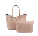 COL0012 2-in-1 Stitch Trim Detail Shoulder/Tote Set Bag - MiMi Wholesale
