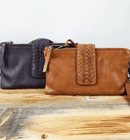 CQF010 Lisa Two Compartment Crossbody With Braid Detail - MiMi Wholesale