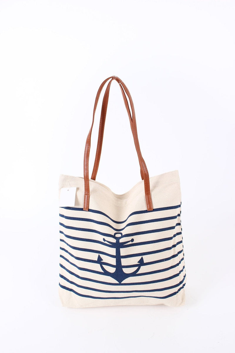 CS610 Nautical Theme Canvas Tote Bag - MiMi Wholesale