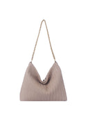 CSD019 Chevron Embossed Chain Strap Hobo Bag - MiMi Wholesale