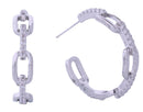 DJE310683 14K Chain Link Hoop Earrings - MiMi Wholesale