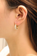 DJE310693 14K Hexagon Pave CZ Post Earrings - MiMi Wholesale