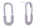 DJE310695 14K Oval Link Post Earrings - MiMi Wholesale