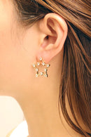 DJE310702 14K Open Star Post Earrings - MiMi Wholesale
